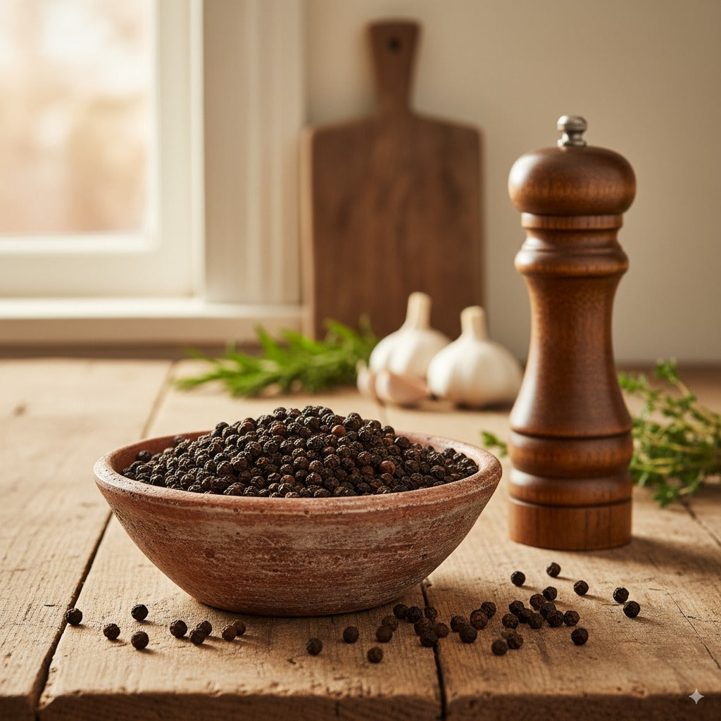 Organic Cart - Black Pepper Whole – 75g Premium handpicked peppercorns