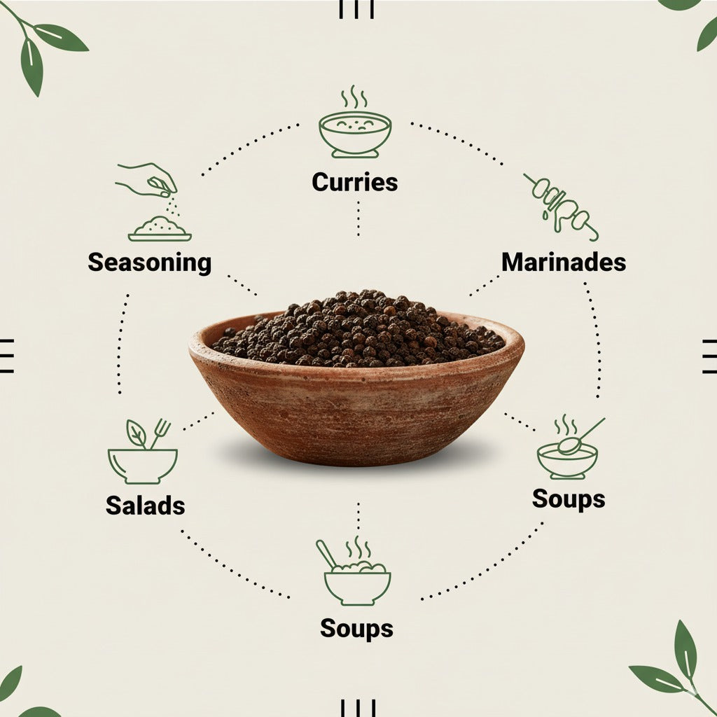 Organic Cart - Black Pepper Whole – 75g Premium handpicked peppercorns