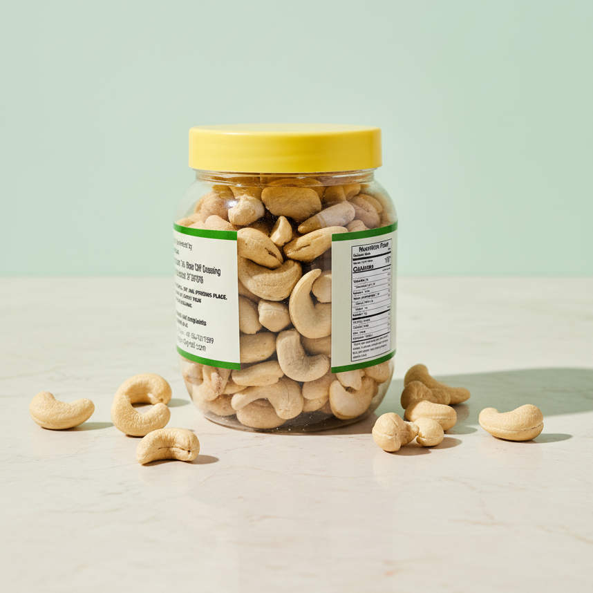 Organic Cart Premium Cashew Nuts – Large Whole Cashews, Handpicked & Hygienically Packed