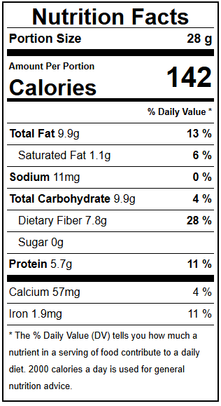 Organic Cart - Flax Seeds – 250g Omega-3, fiber and protein rich seeds for heart