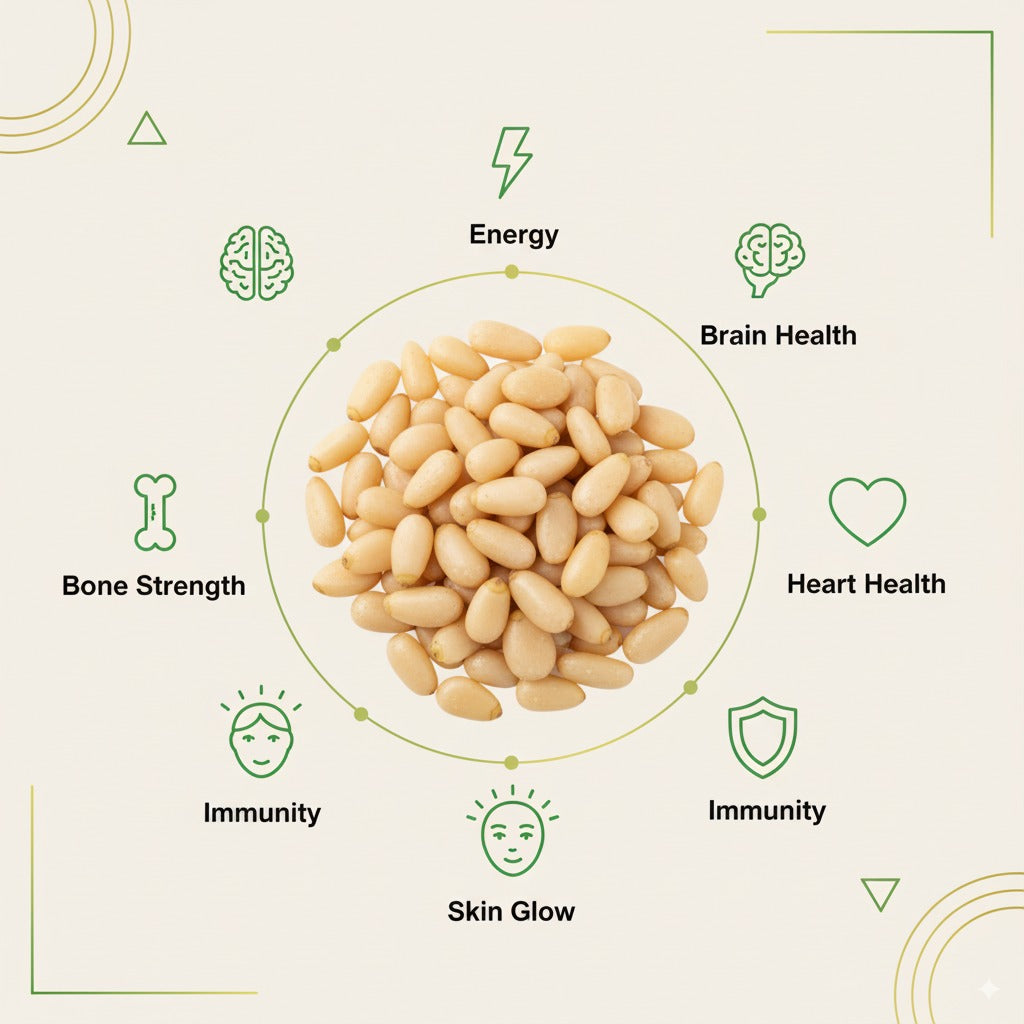 Organic Cart Fresh Crop Chilgoza (Pine Nuts / Neja) – Premium Quality Kernels