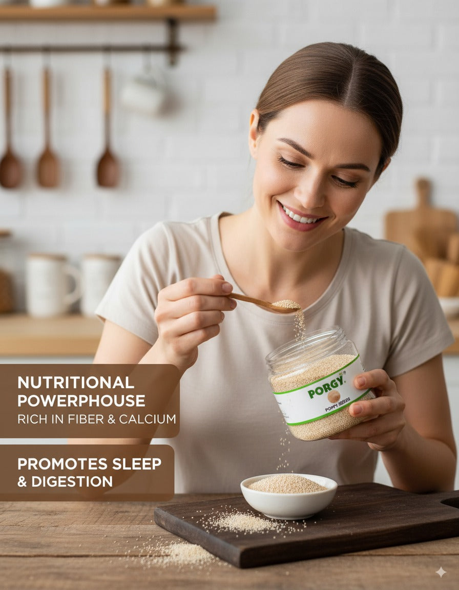 PORGY Poppy Seeds – 120g Rich and nutty flavor for gravies, baking