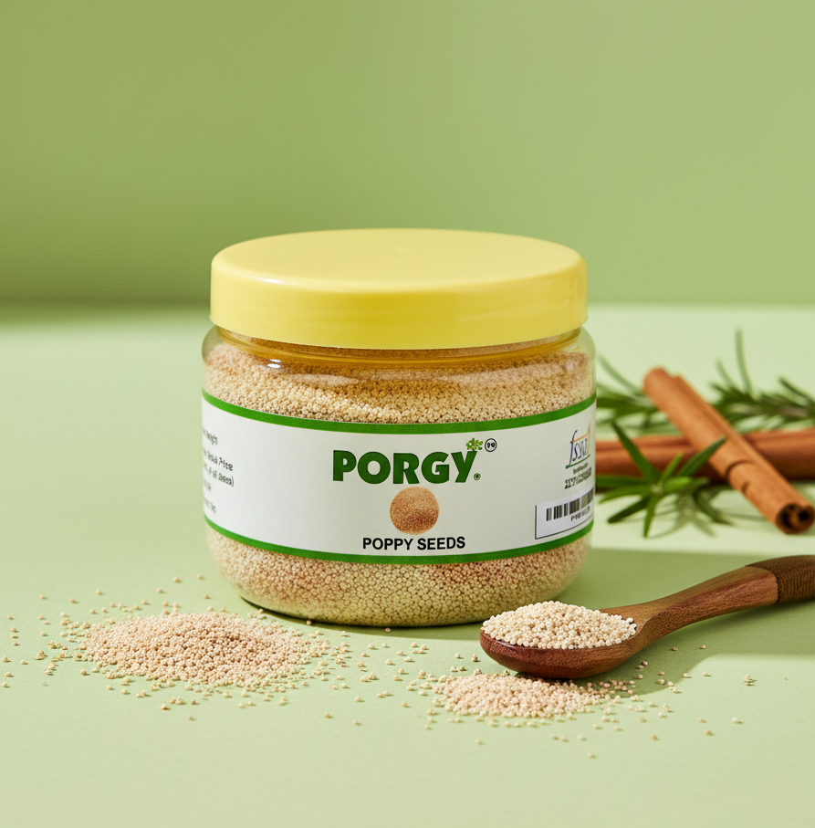 PORGY Poppy Seeds – 120g Rich and nutty flavor for gravies, baking